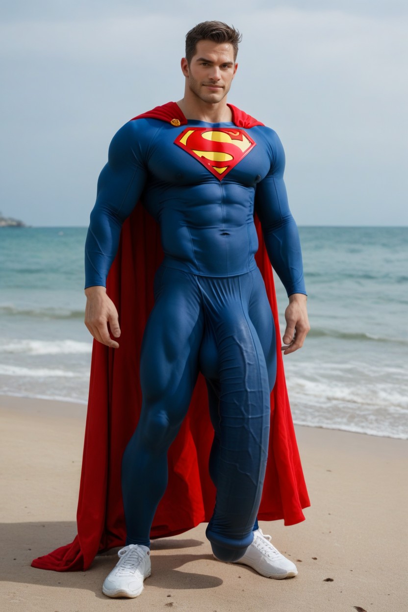 Cosplay, Man Smirking, Cock Bulge Porno IA Gay