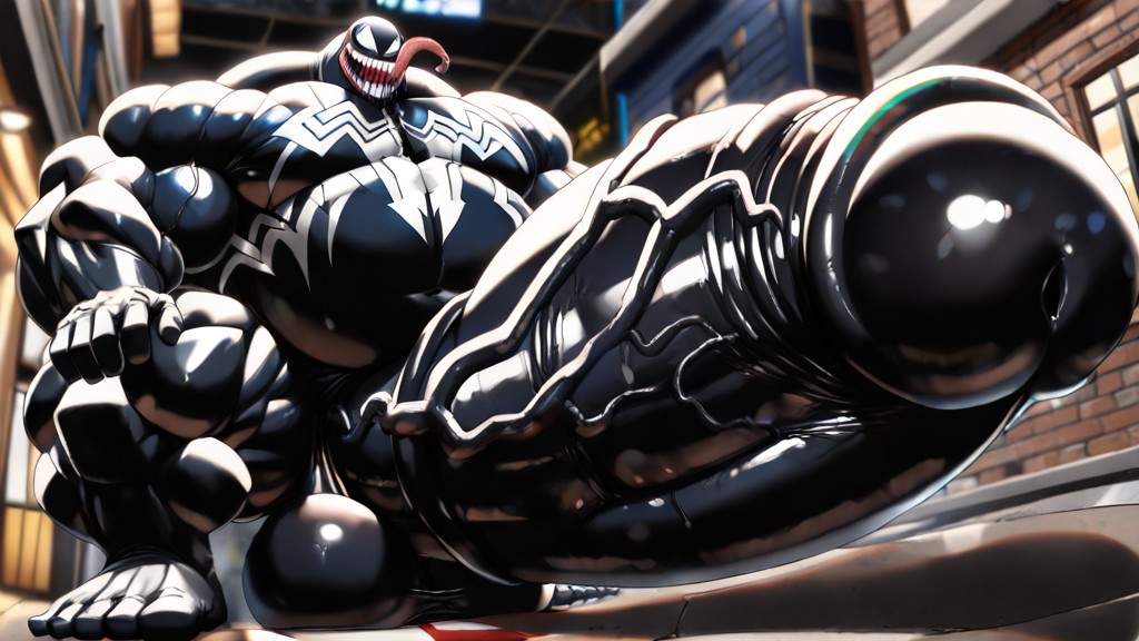Bigger Than Body Mega Girth Penis, Impossibly Hyper Cock, Macro Cock Much Bigger Than Body AI Gay Porn
