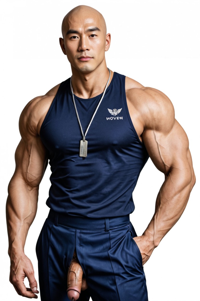 Giant Nose, Gigantic Muscles, Fair Skin AI Gay Porn