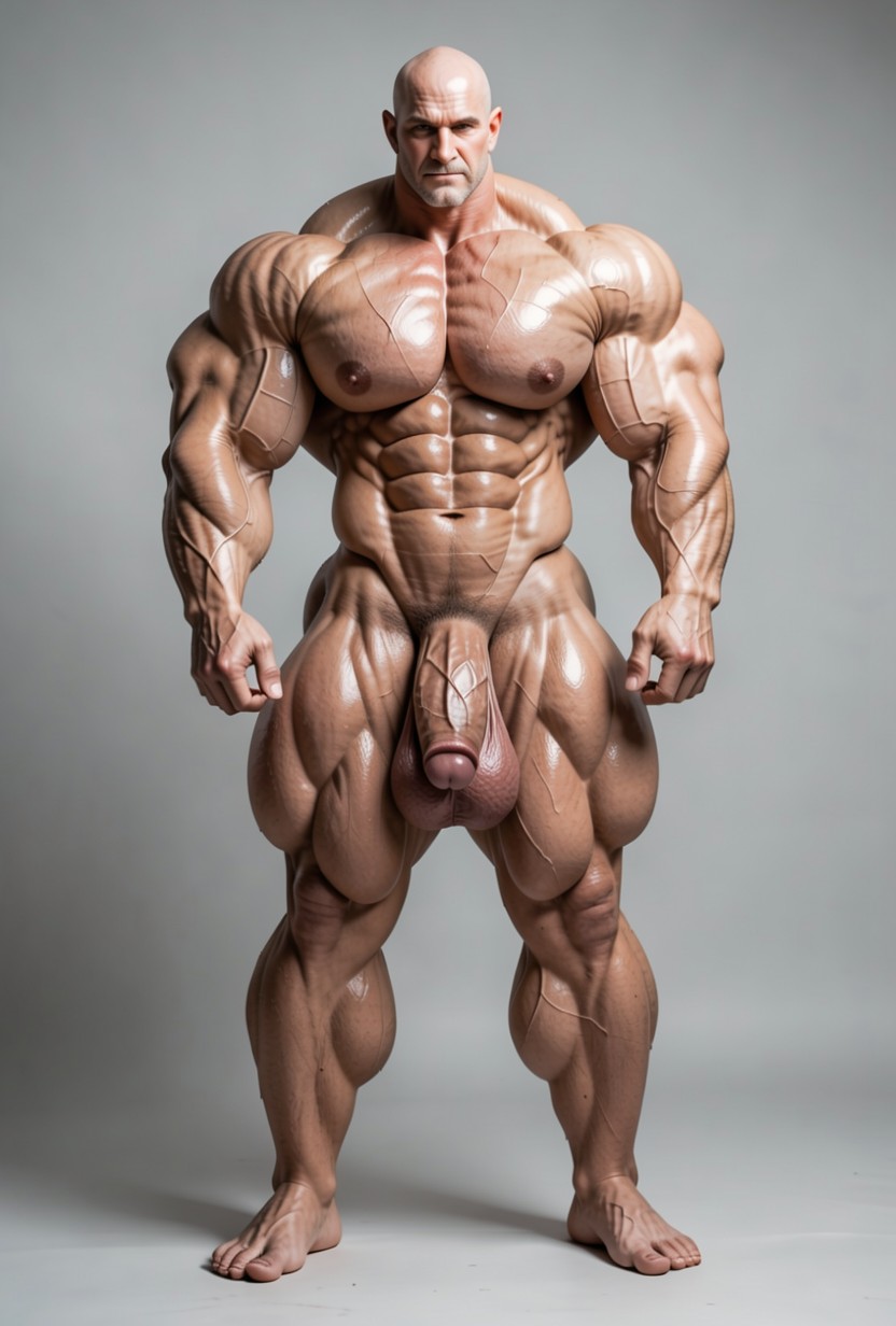 Thighs Wider Than Waist, Hyper Growth Hormone Muscles, Huge Growing Thighs AI Gay Porn