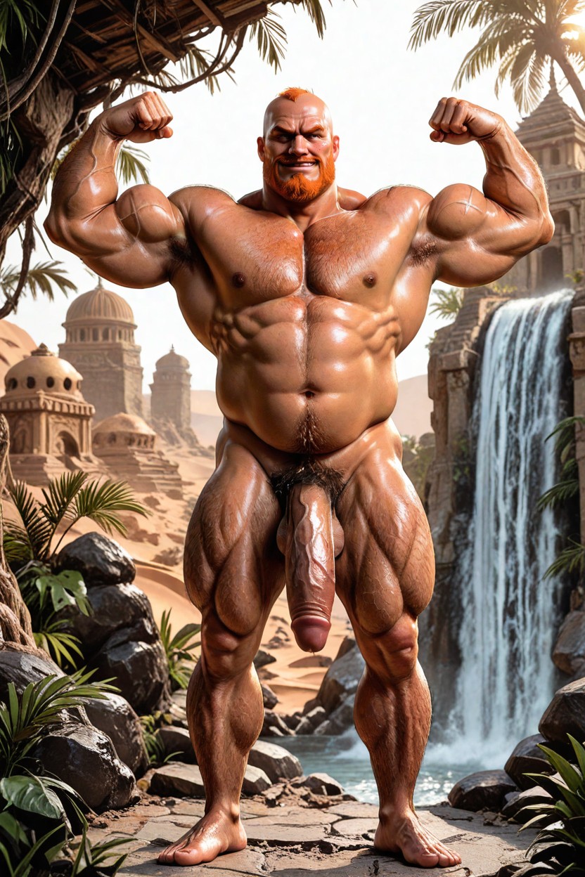 Fat, 18+, Flexing AI Gay Porn