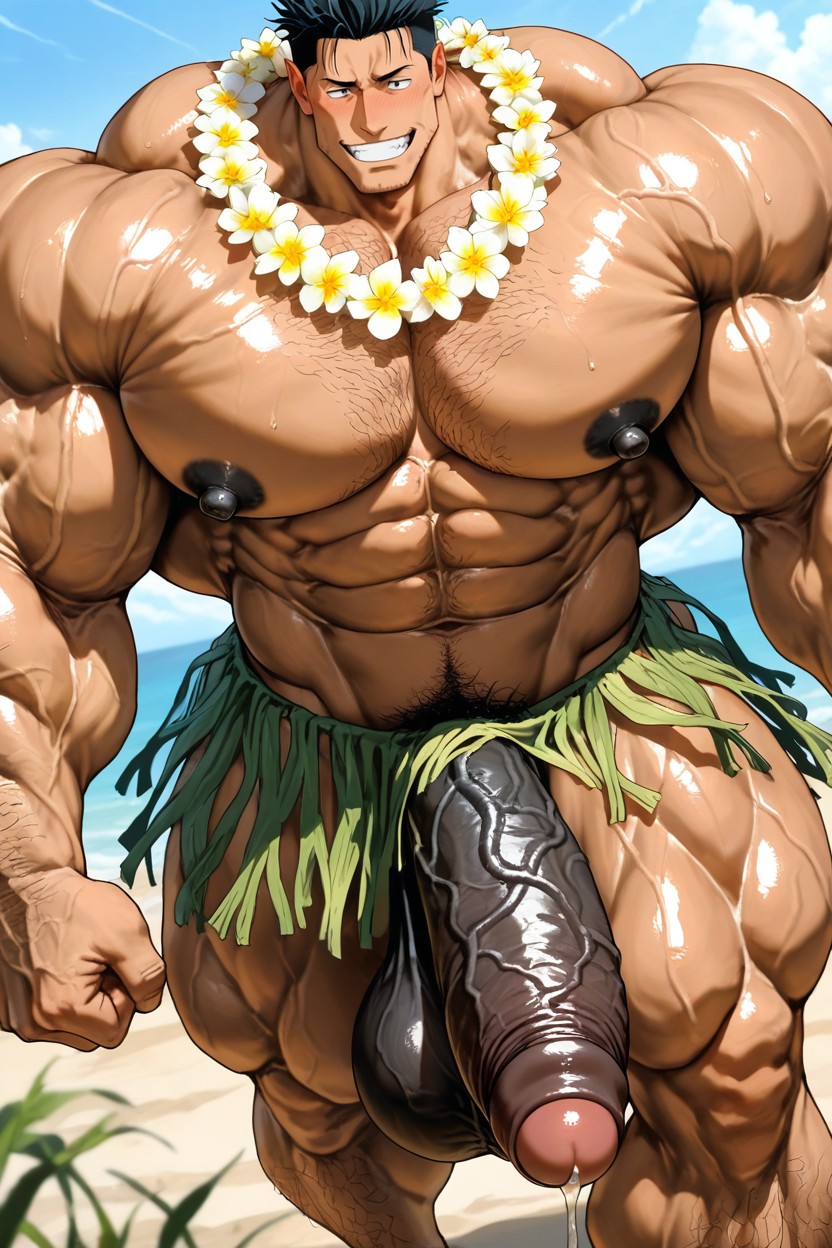 Oversized Muscles, Black Nipples, Penis Plusation Porno gay IA