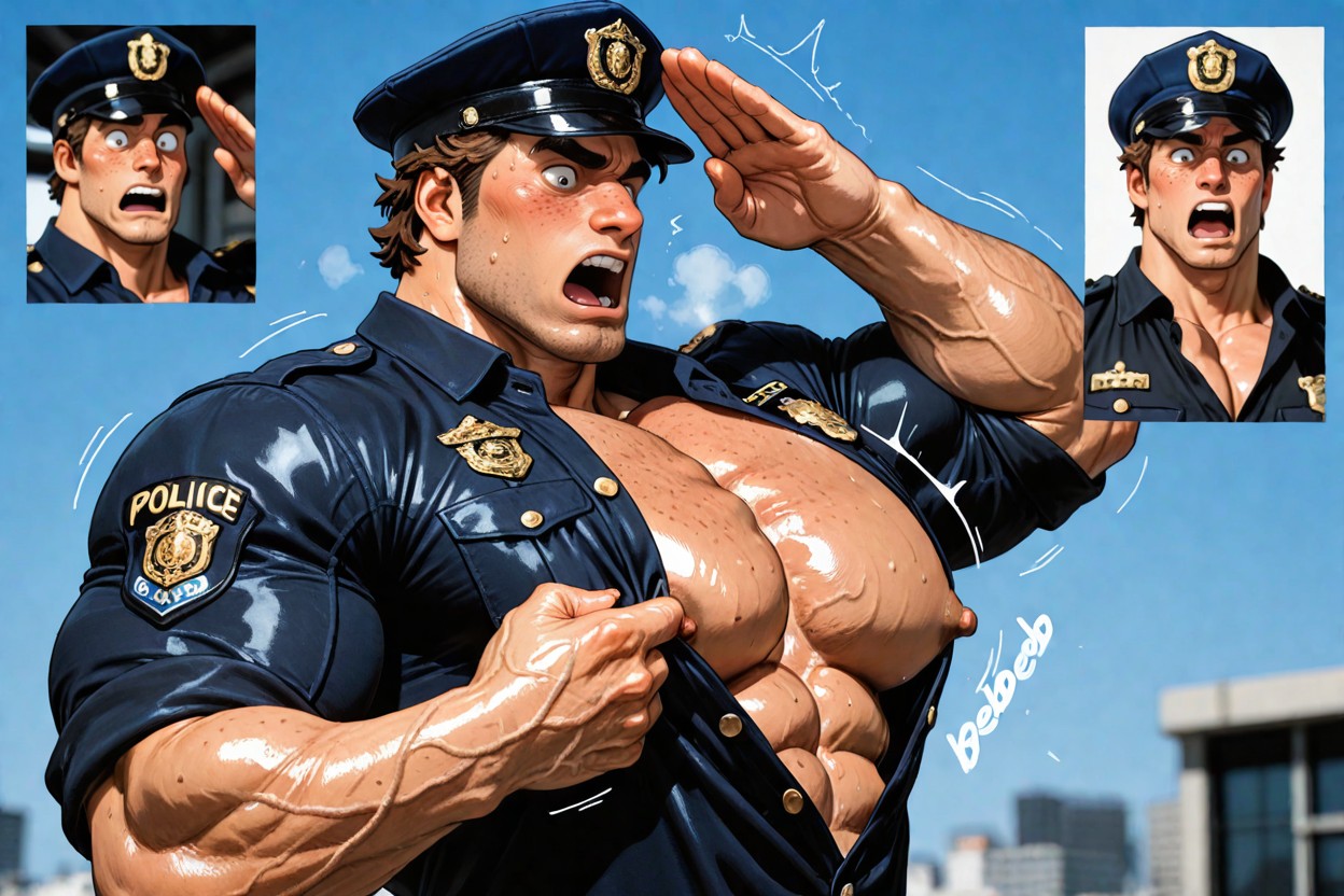 Hyper Pecs, Motion Lines, Blue Sky Porno gay IA
