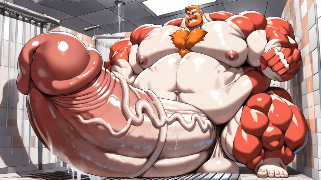 Extreme Hyper Penis, Extremely Girthy Giant Penis, Ginger Bodyhair AI Gay Porn