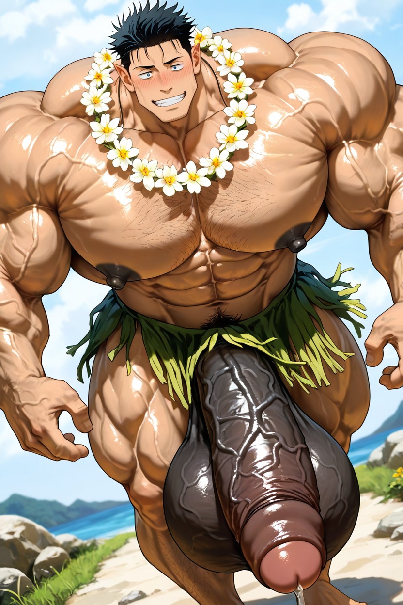 Hyper Vasculer Skin, Pointy Ears, Toji Fushiguro From Jujutsu Kaisen AI Gay Porn