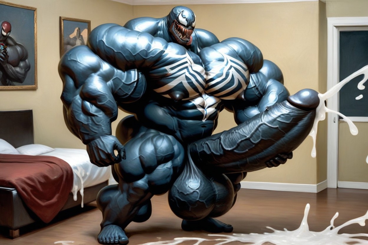 Black Penis, Impossibly Long Hyper Penis, Full Body AI Gay Porn