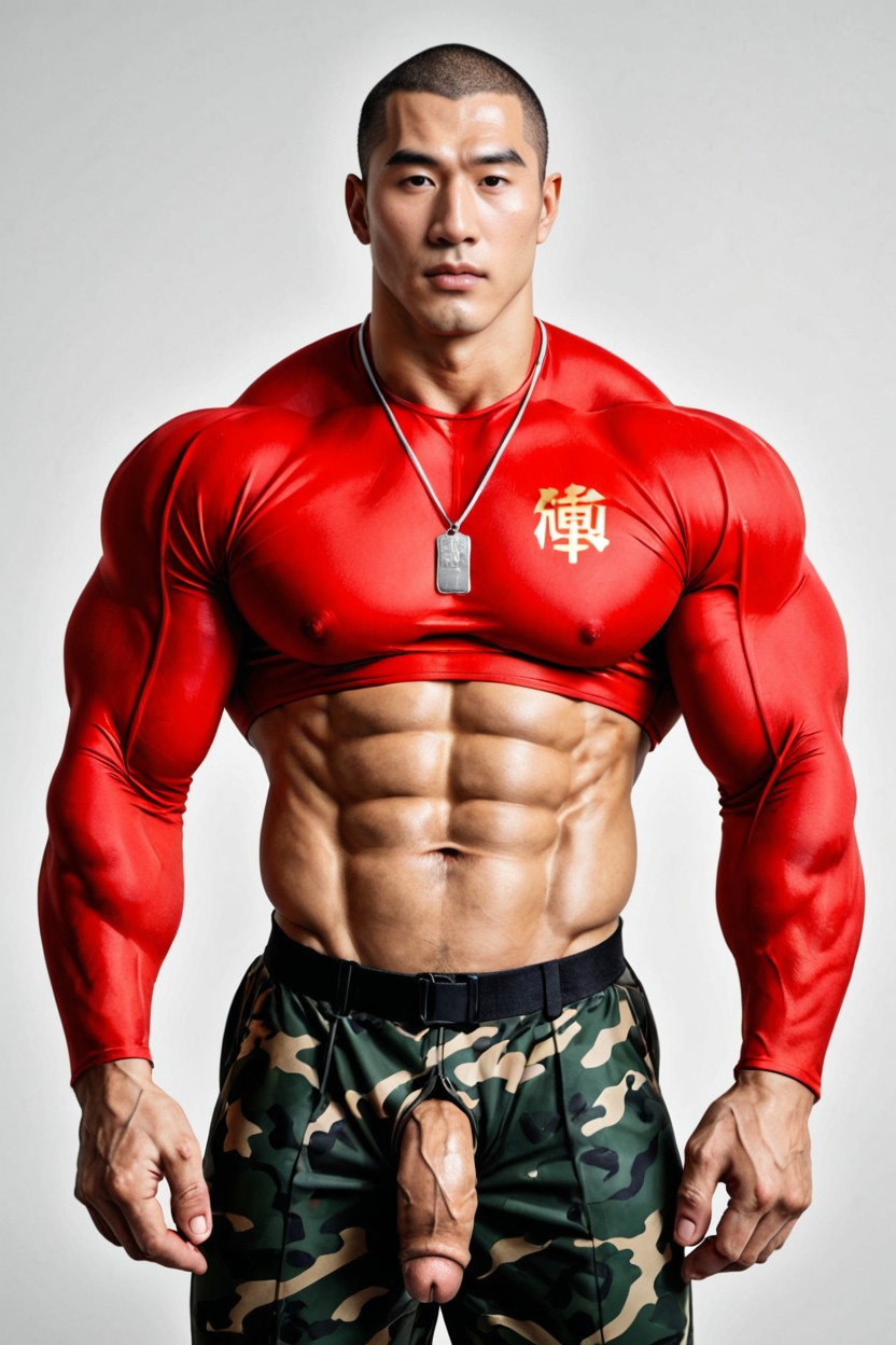 Biggest Body, Thick Muscular Chest, Clean Masculine Face AI Gay Porn