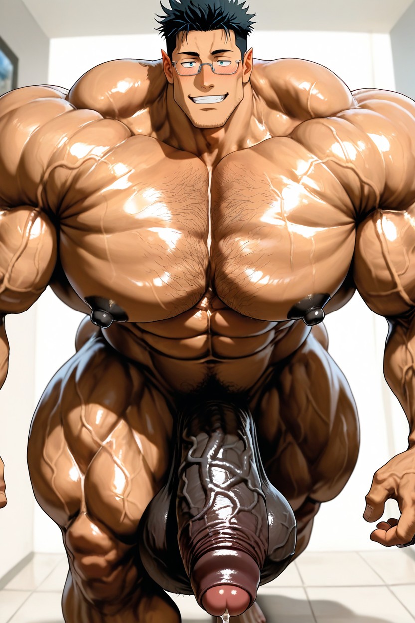 Profile, Testicles, Massage The Testicles AI Gay Porn