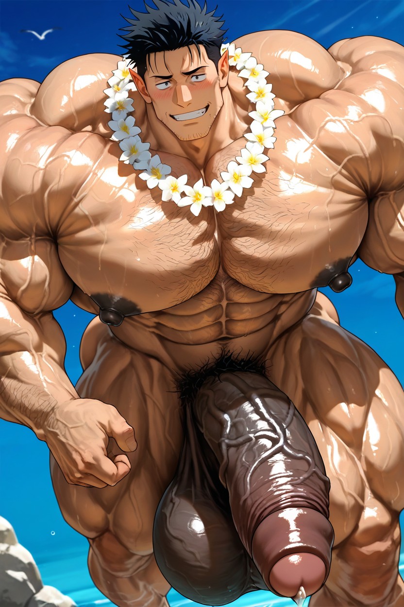Plusate Motionline, Pointy Ears, Enormous Bulging Chest And Arms AI Gay Porn