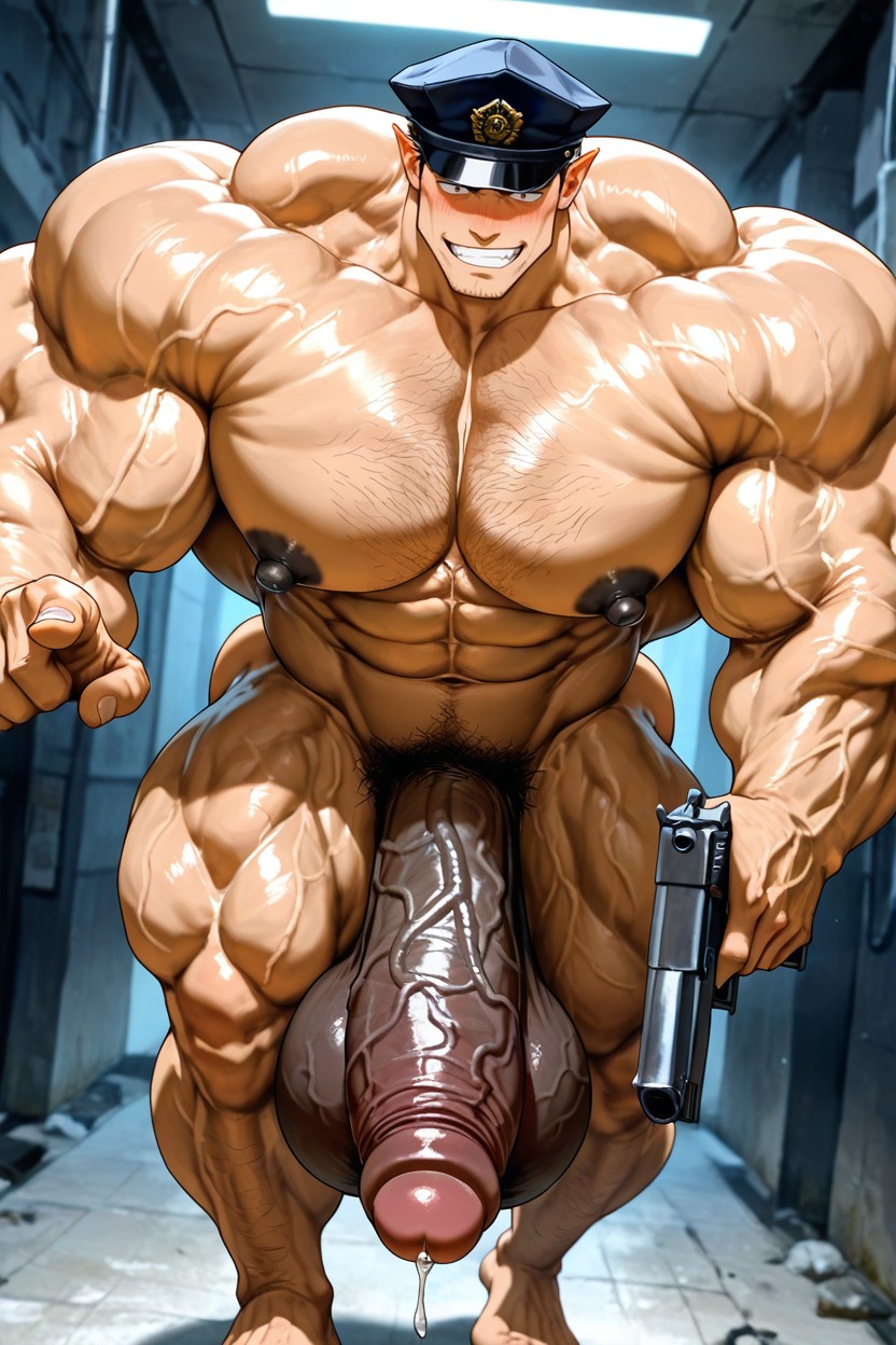 18+, Flaccid Penis, Body Bent Forward AI Gay Porn