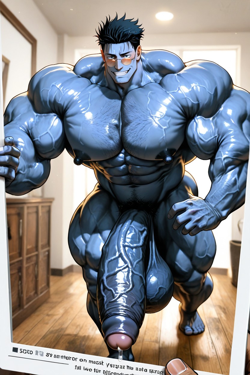 Humind Air Black Penis, Dunkle Braune Haut, As A Model KI Schwulenporno