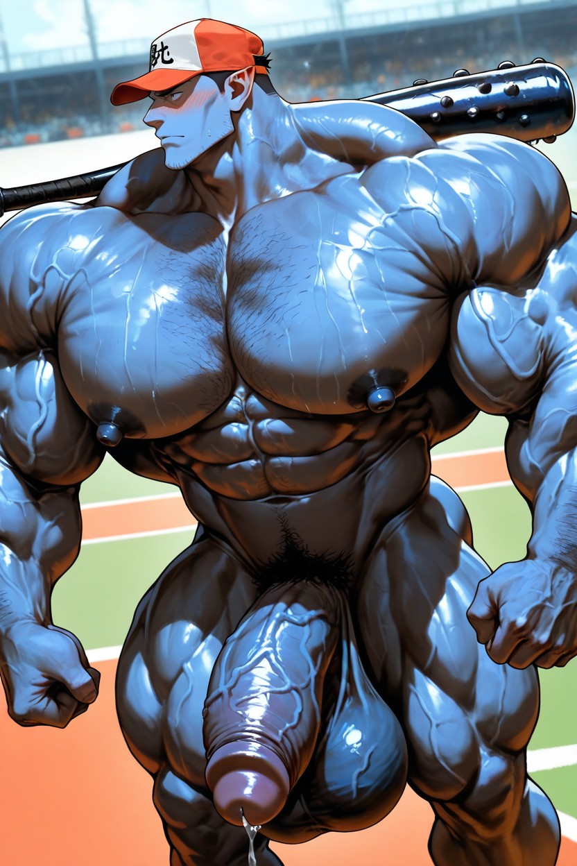 Hyper Exaggerated Gigantic Muscle Physique, Beitemian Art Style, Plusate Motionline Porno gay IA