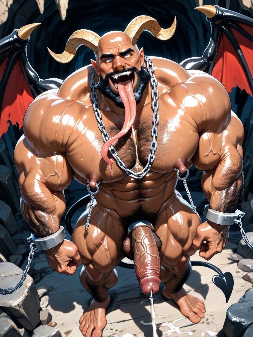 Monster Neck, Luz Volumétrica, Handsome Porno gay IA
