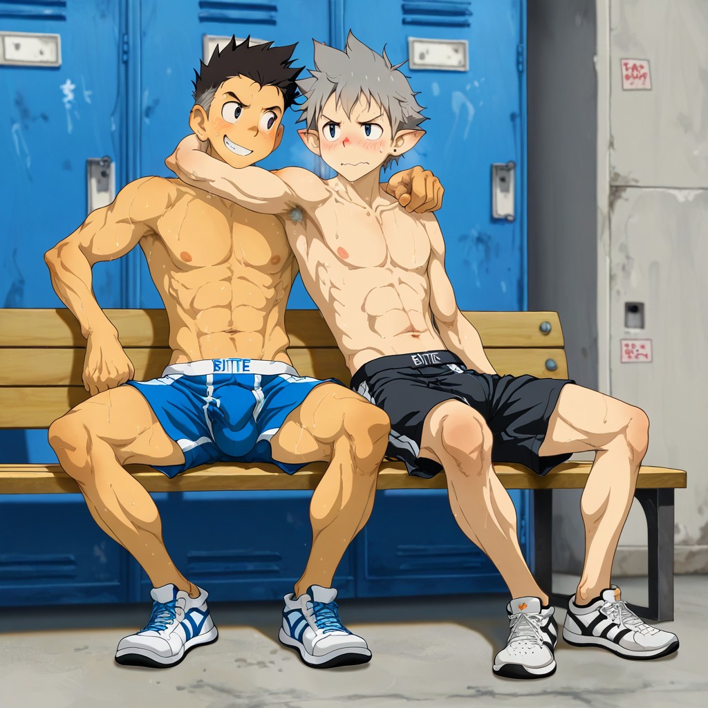 Armpit Hair, Boxers, Male Only AI Gay Porn