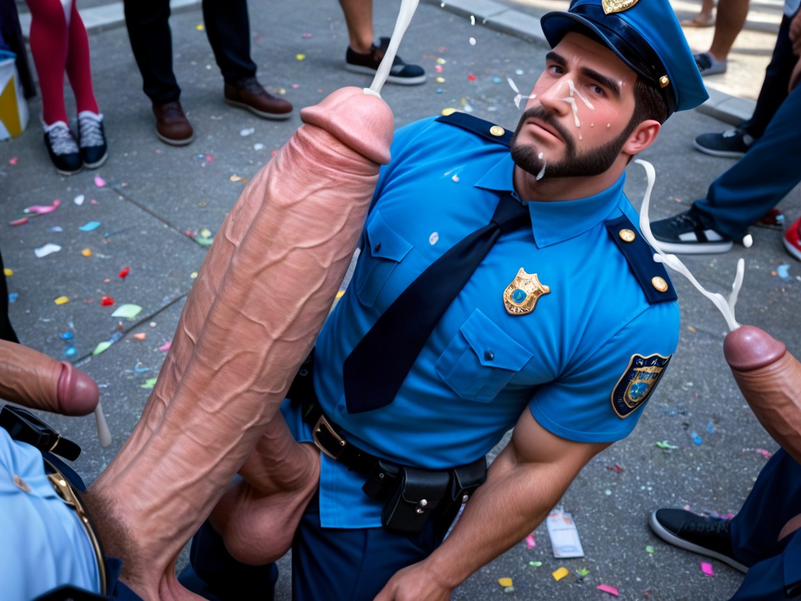 Awkward, Exposed Glans, Outdoors AI Gay Porn