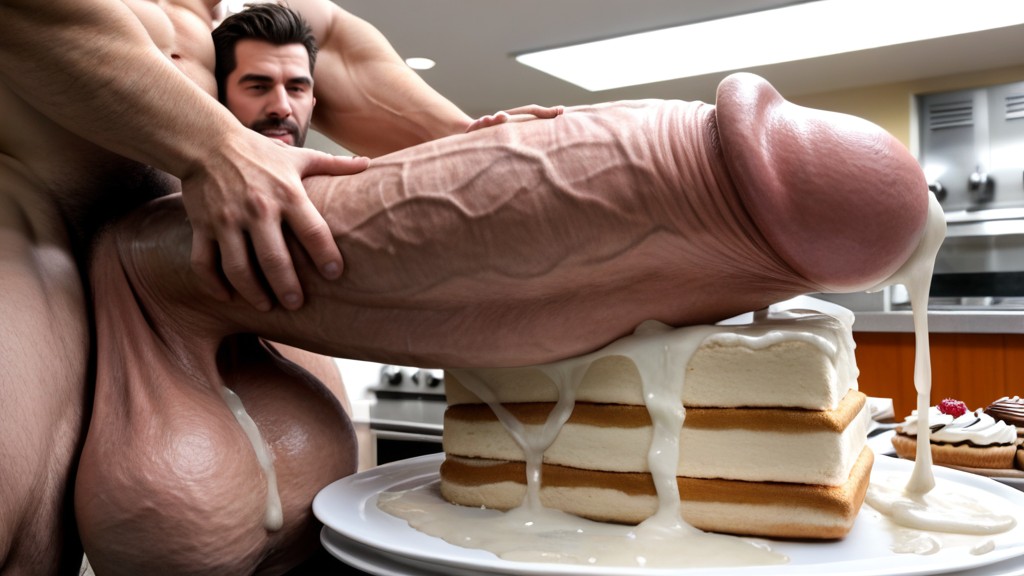 Full Body, Cock Bigger Than Body, Artistic AI Gay Porn