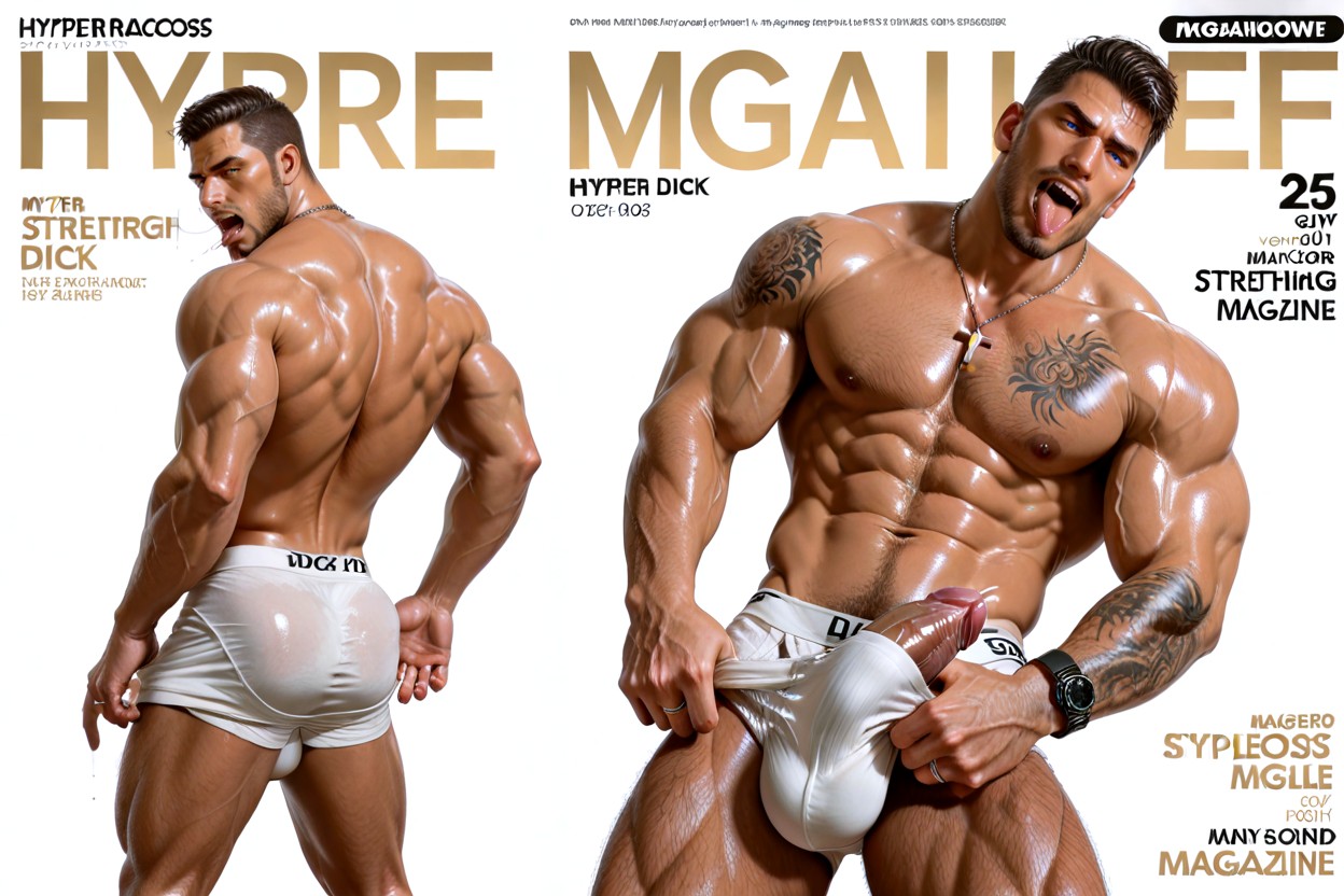 Hairy Chest And Abs, Dark Brown Skin, Bracelet AI Gay Porn