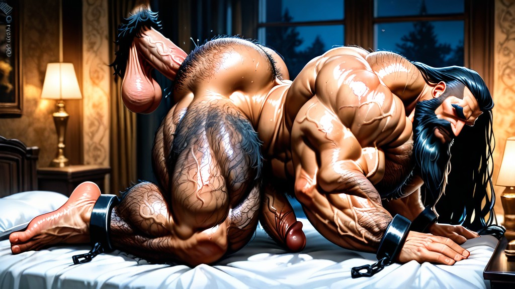Exposed Muscle Thighs, Gigantesco, Pies Grandes Porno gay IA