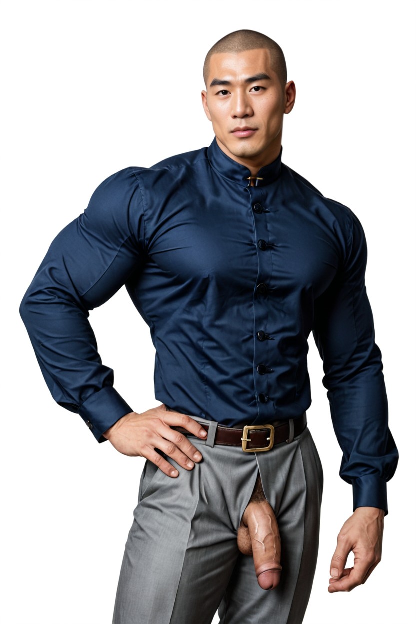 Belt Fastened, Smooth Skin, Properly Fitted Trousers Porno gay IA