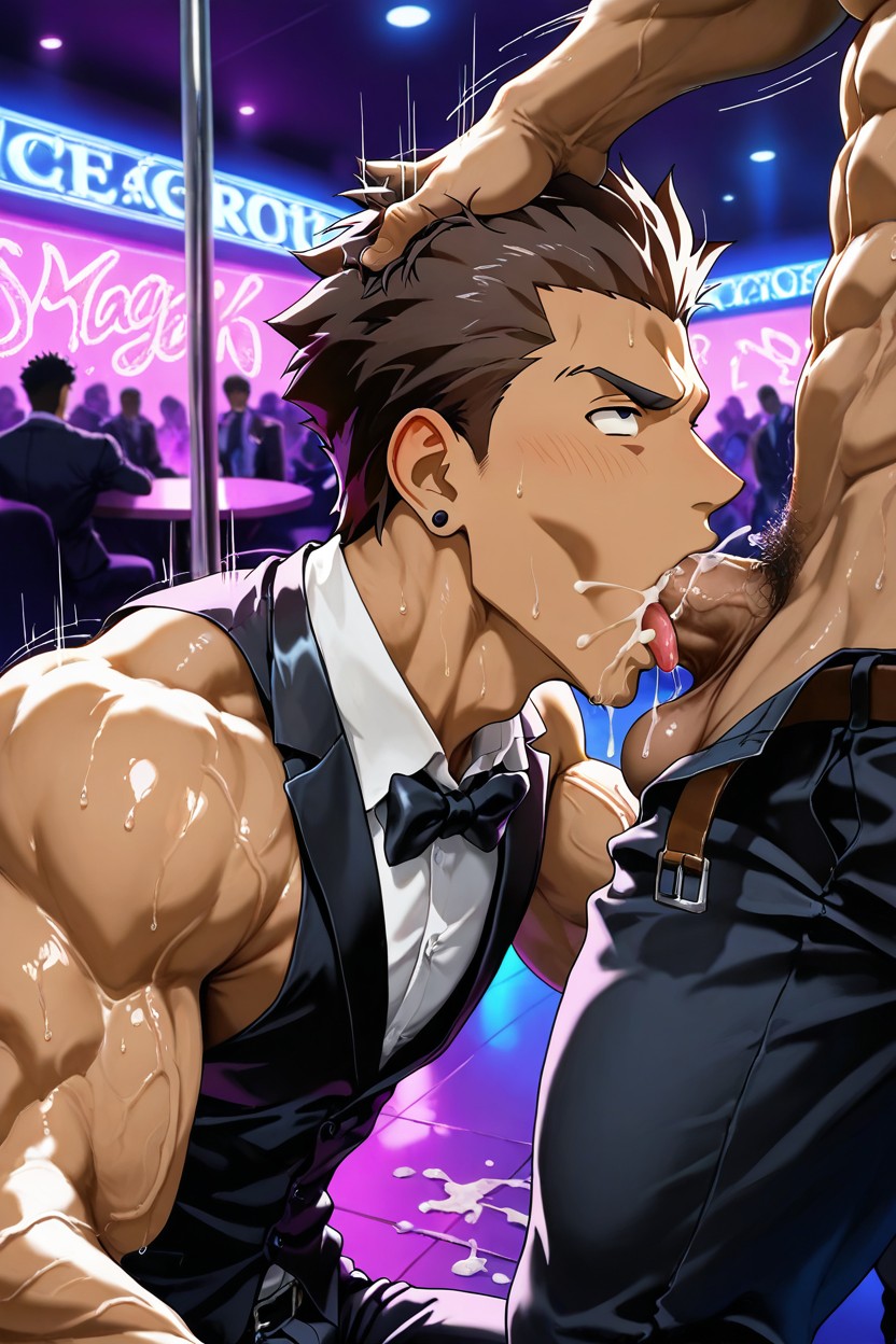 Beitemian Art Style, Handsome Face, Oversized Muscles AI Gay Porn