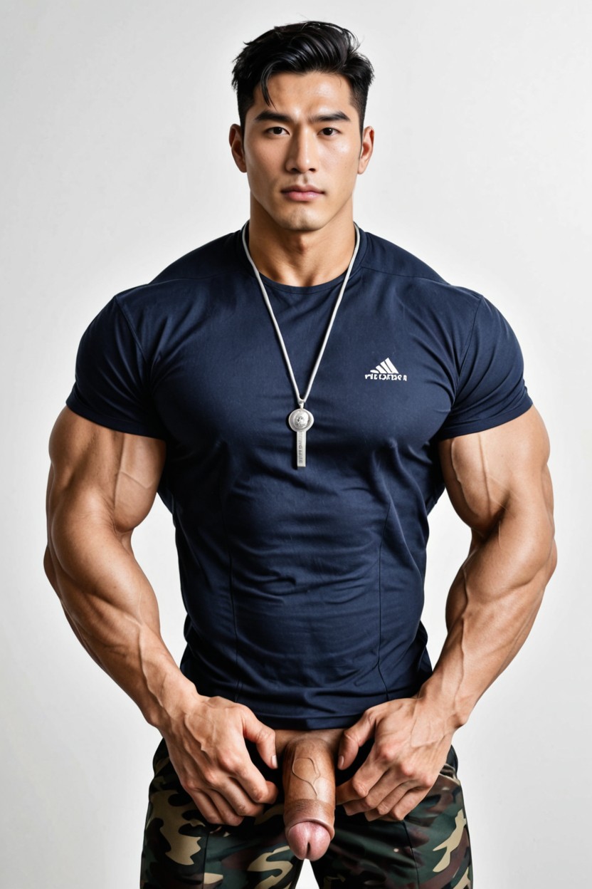 Enormous Nose, Clean Gorgeous Face, Classic Woodland Camouflage Pattern Porno IA Gay