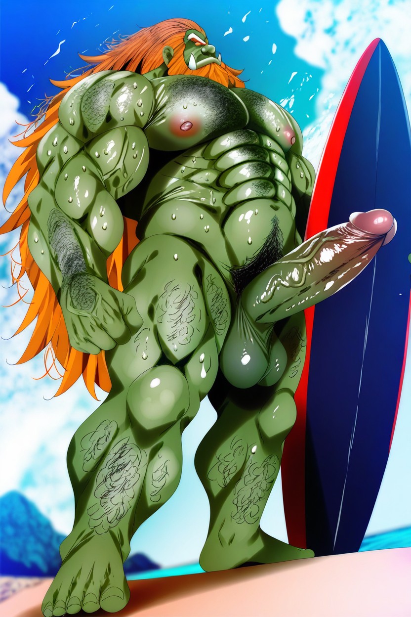 Fumihiko Art Style, Medium Ass, Humanoid AI Gay Porn