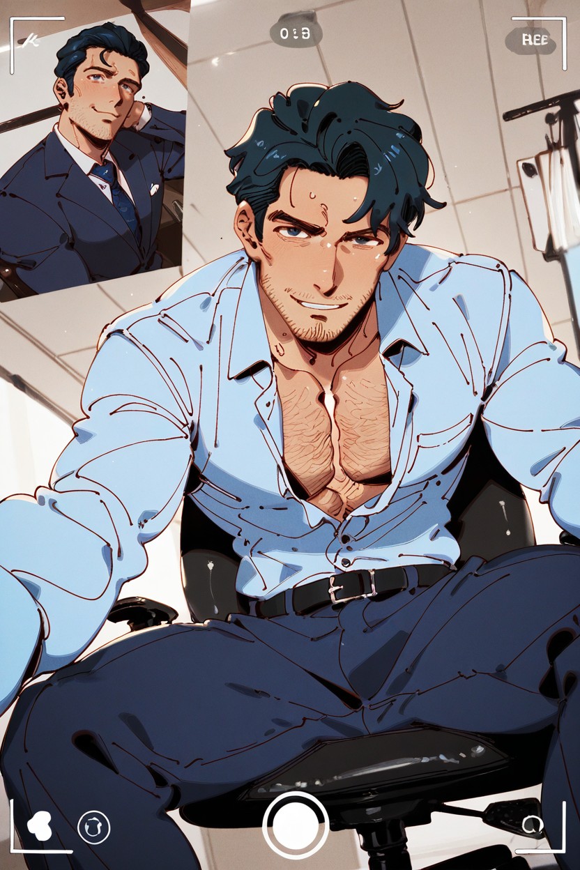 An Unbuttoned Shirt, Suyohara Style, A Low Fade Haircut Porno gay IA