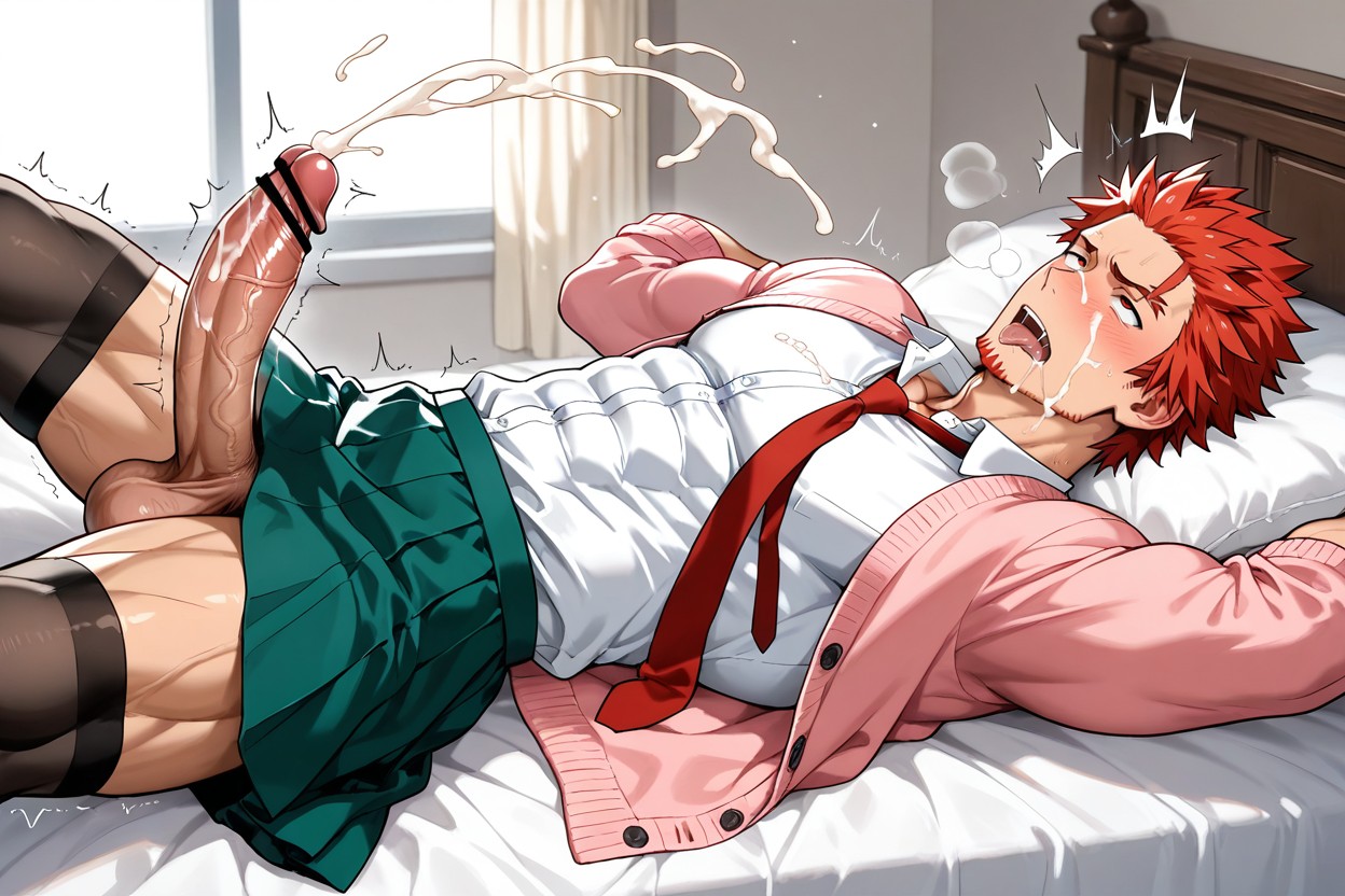 Exhausted, Long Strands Of Cum, Motion Lines AI Gay Porn