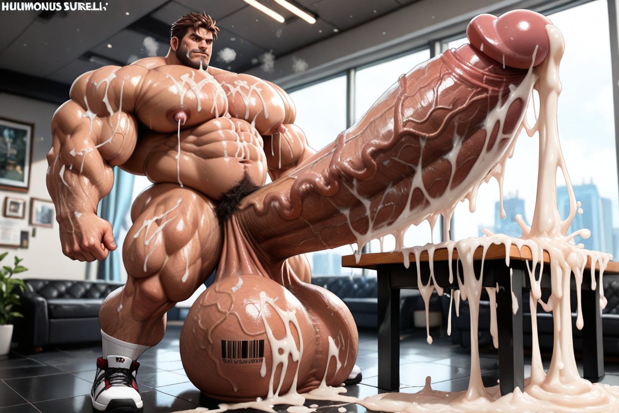 Perfect Oversized Thick And Extra Long Hyper Dick, Massive Muscles, Enormous Penis AI Gay Porn