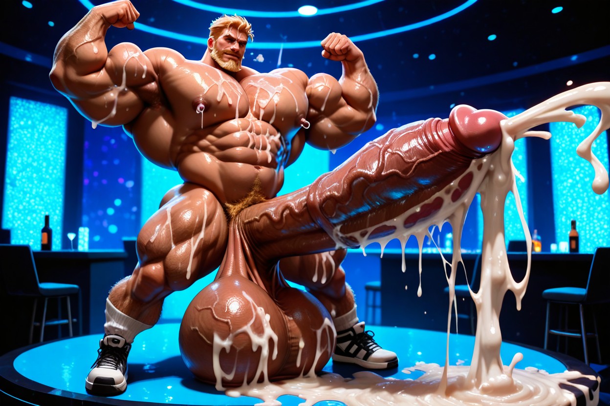 Cum On Legs, Gigantic Balls, Hairy Chest AI Gay Porn