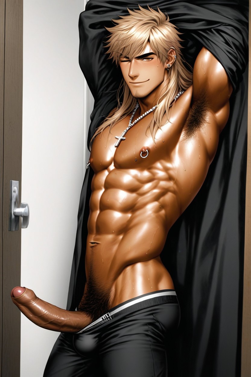 Male, Piercings, Armpit Hair Porno gay IA