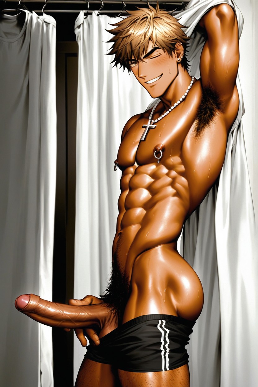 Smug, Foreskin, Nipple Piercing AI Gay Porn