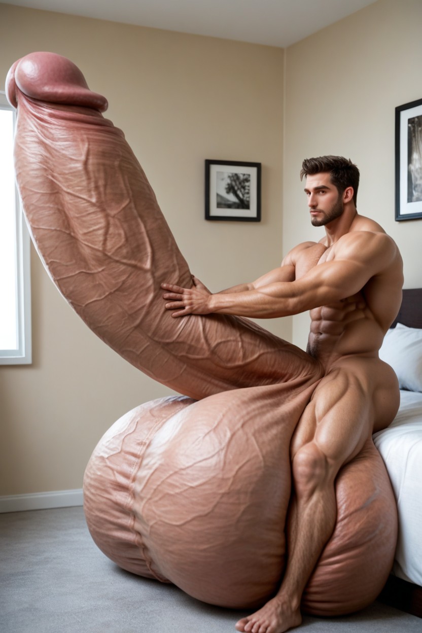 Oversized Hyper Gigantic Balls, Oversized Heavy Hyper Balls, Extreme Oversized Hyper Balls AI Gay Porn