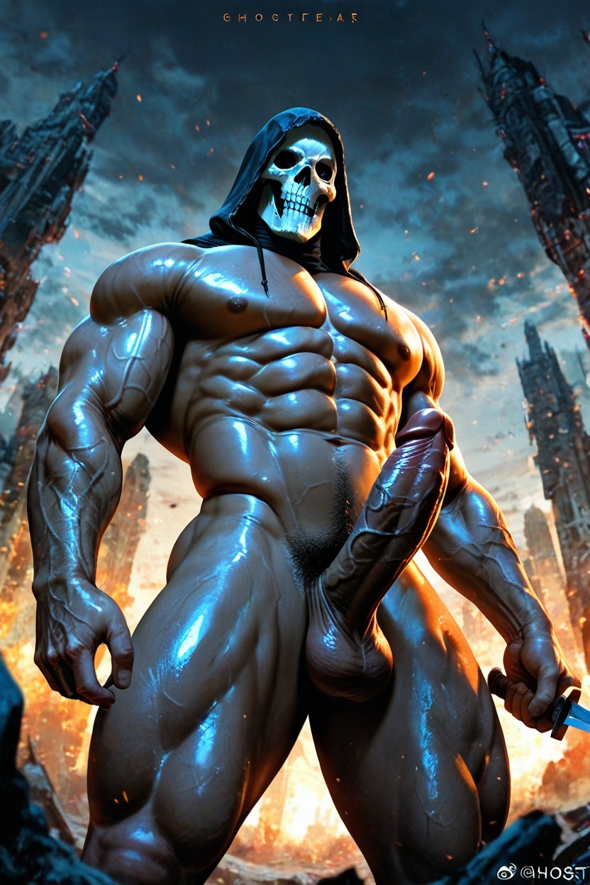 Mask, Penis, Cinematic Porno gay IA