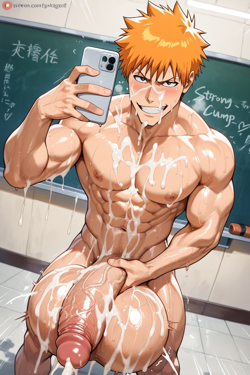 Dickhead Covered In Cum, Massive Cum, A Lot Of Cum On Ichigo’s Chest Porno gay IA