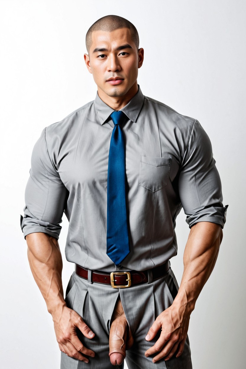 Tie Neatly Secured, Shirt Tucked Into Trousers, Fair Skin Porno gay IA