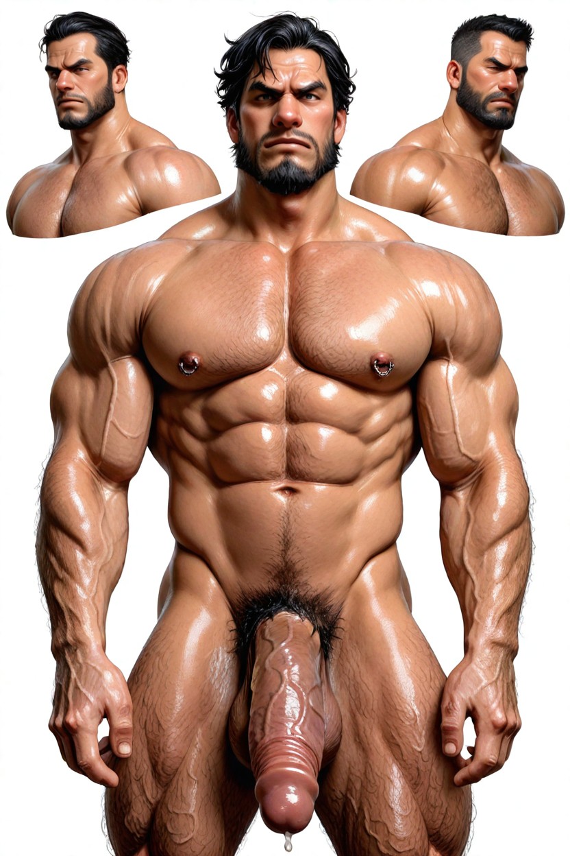 Fair Skin, Wolfcut, Uncut Dick Size Moyen Downward AI Gay Porn