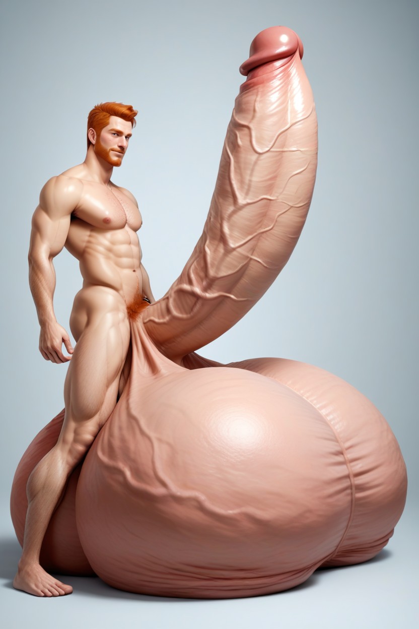 Extreme Massive Hyper Penis, Hyper Balls, More Ball Growth AI Gay Porn