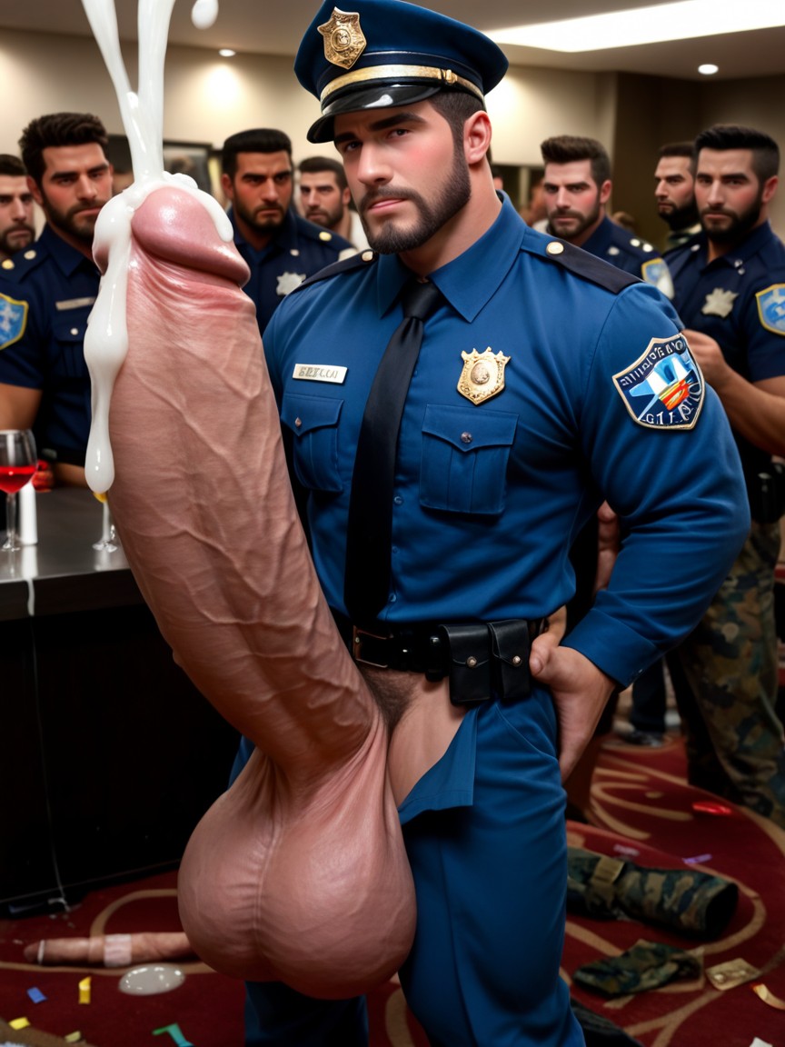 Indoors, Jacking Off Together, Self-facial AI Gay Porn