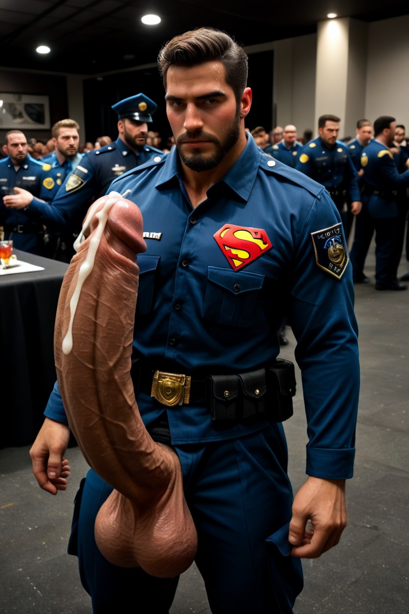 Self-facial, Solo Male, Penis Realistically Attached To Crotch AI Gay Porn