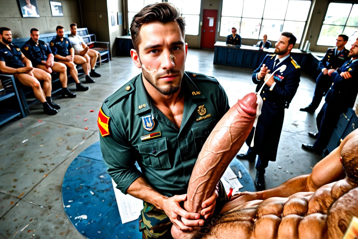 Facial Cum, Caught, Solo AI Gay Porn