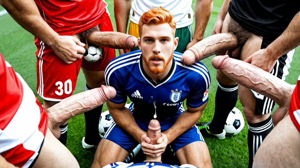 View From Far Away, Square Jaw, Soccer Player Clothing AI Gay Porn