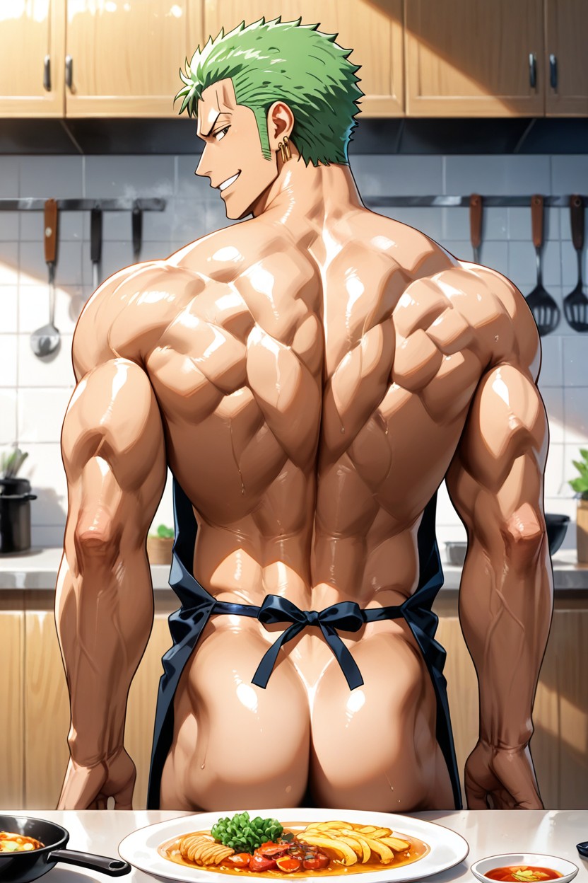 In The Kitchen, No Haramaki, V-taper AI Gay Porn