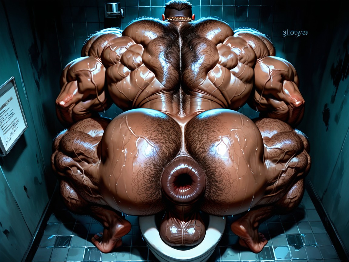 Huge Hairy Anus, Naked, Hairy Body AI Gay Porn