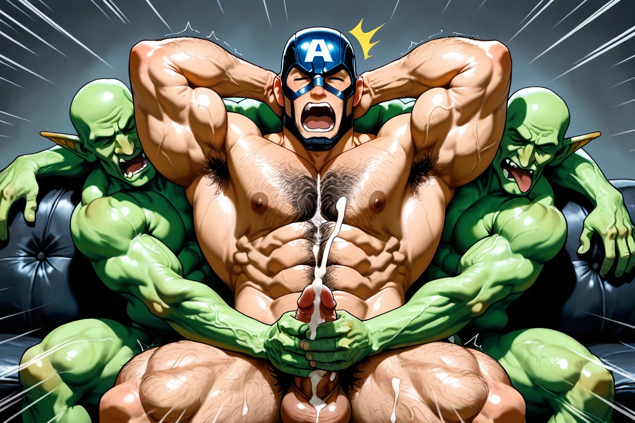 Cumshot, Arms Up, Excessive Body Hair AI Gay Porn