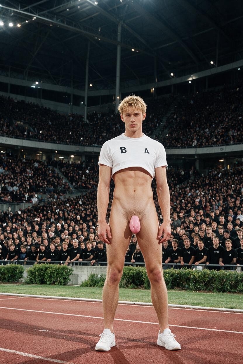 Fit, Front View, Tight White Crop Top AI Gay Porn
