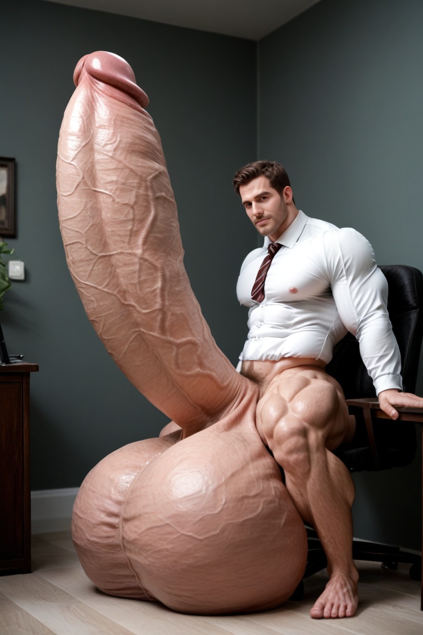 With Cock Growth, Side View, Hyper Cock AI Gay Porn