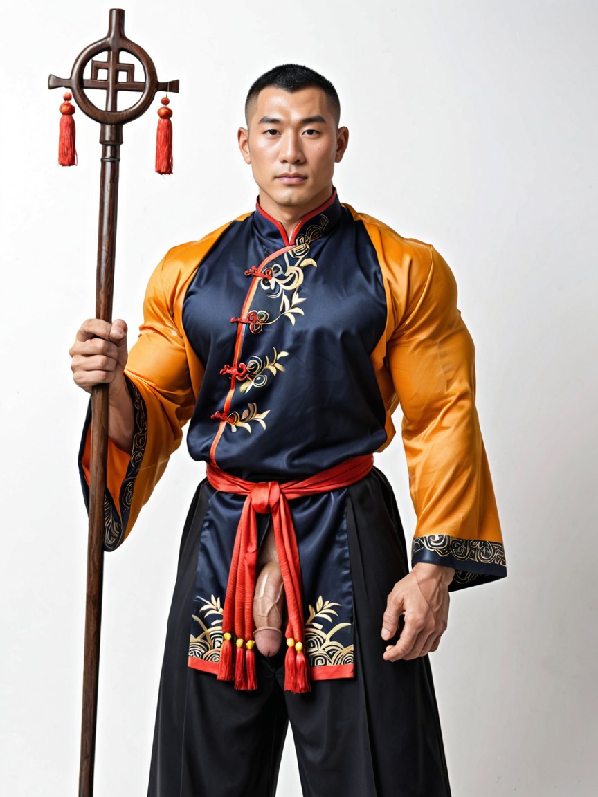 China Man, Standing, Lewd Emotion AI Gay Porn