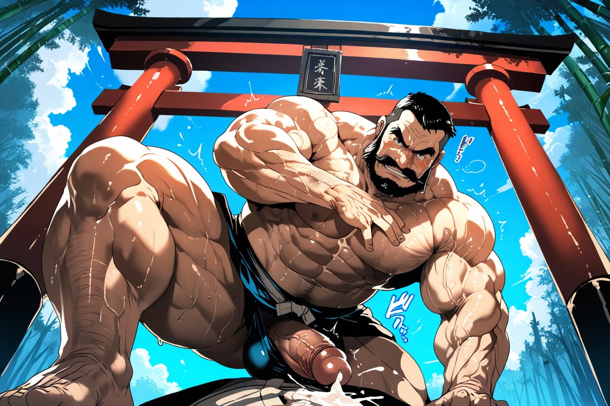 Huge Rounded Pecs, Male Only, Hard Cock AI Gay Porn