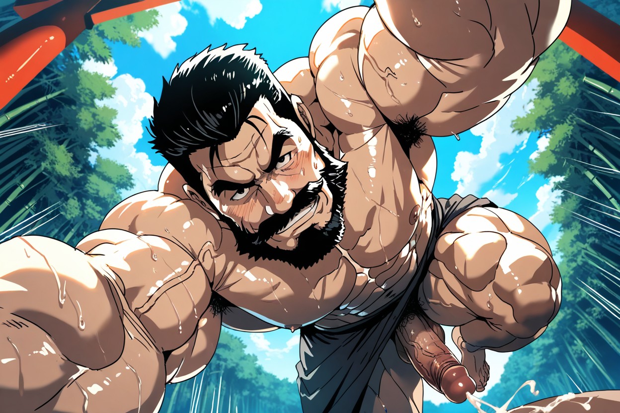 Short Length, Male Only, Towering Broad Shoulders AI Gay Porn